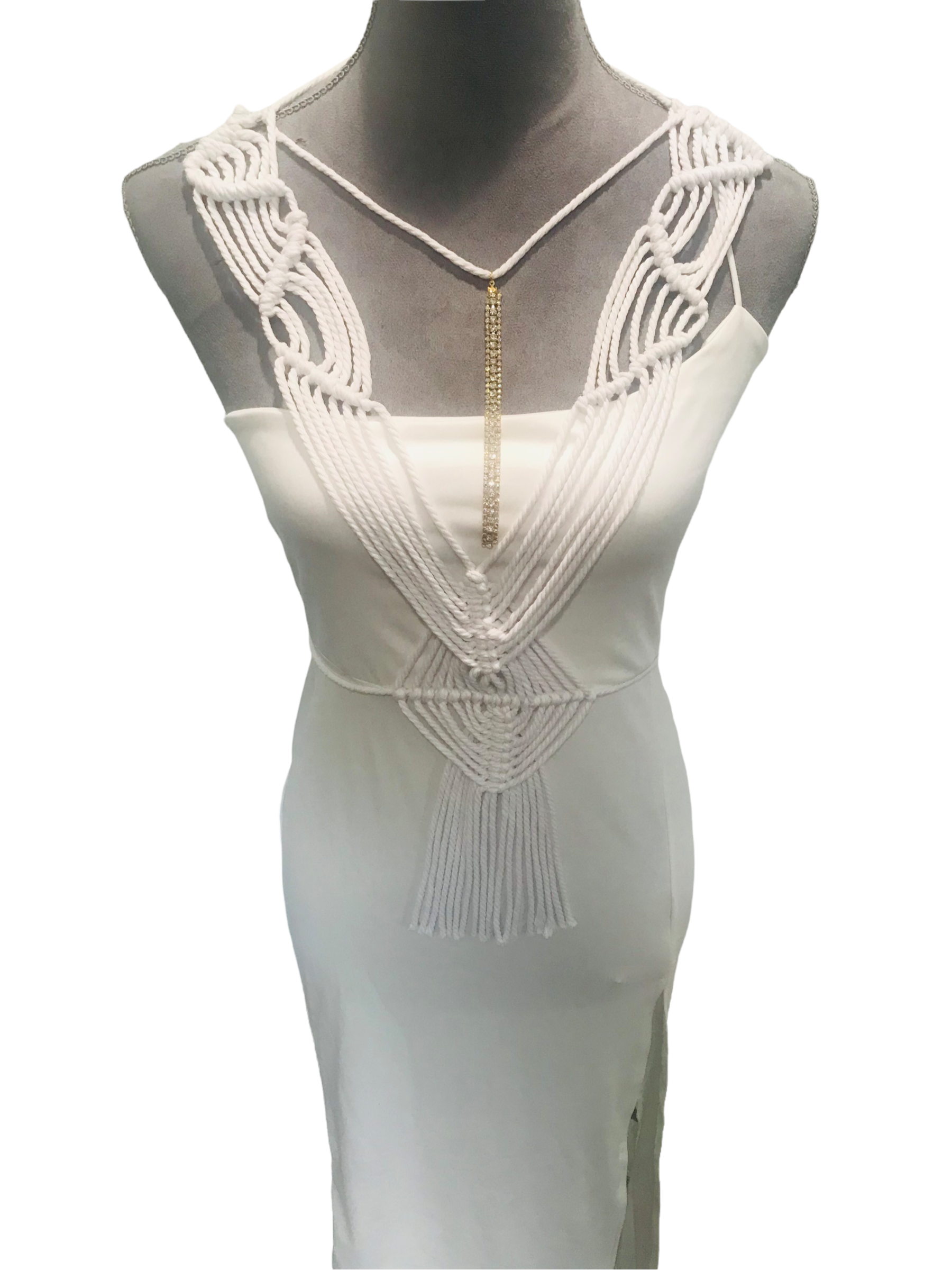 White Macrame dress overlay – Yahinas