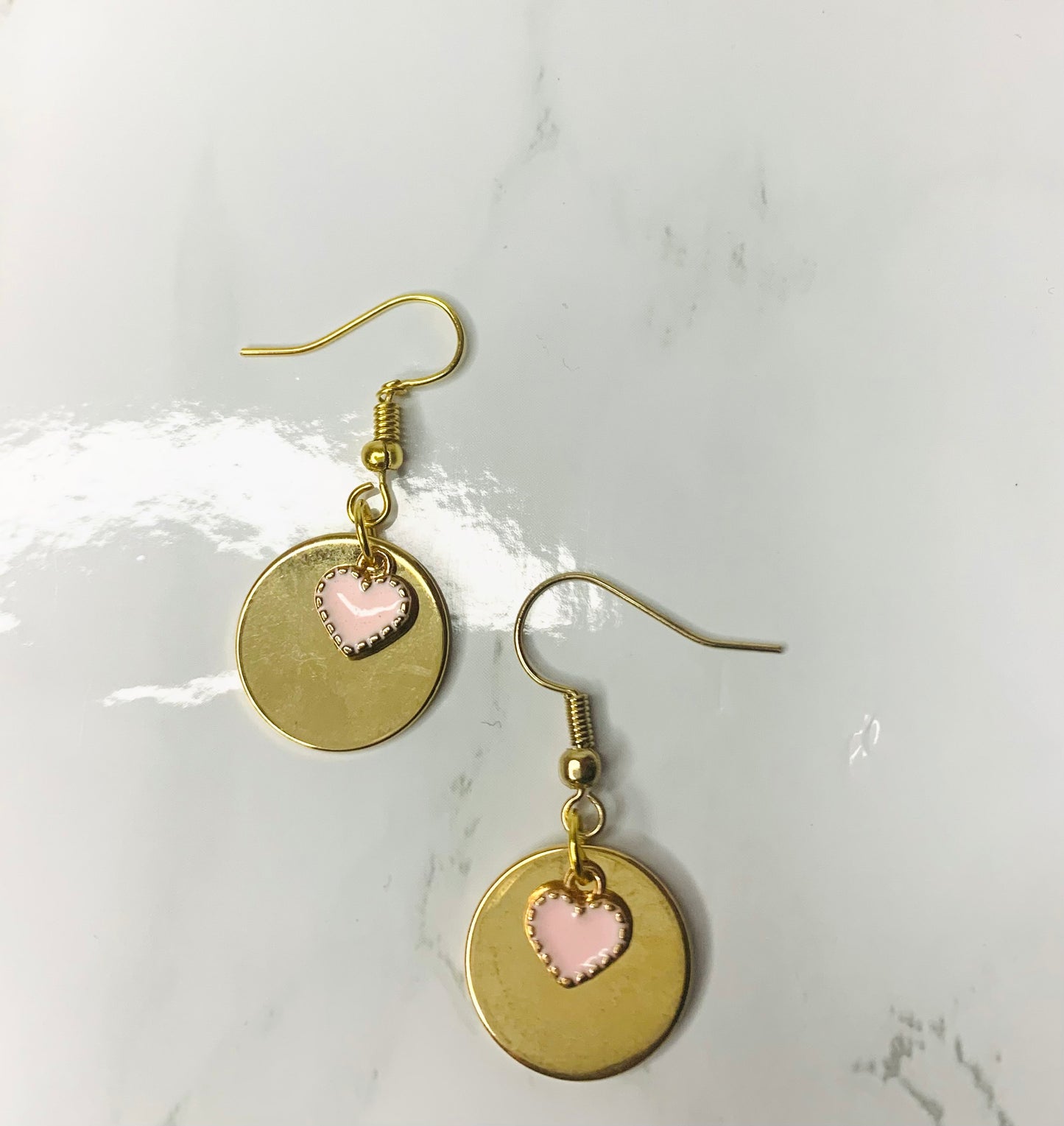 Gold circle earrings