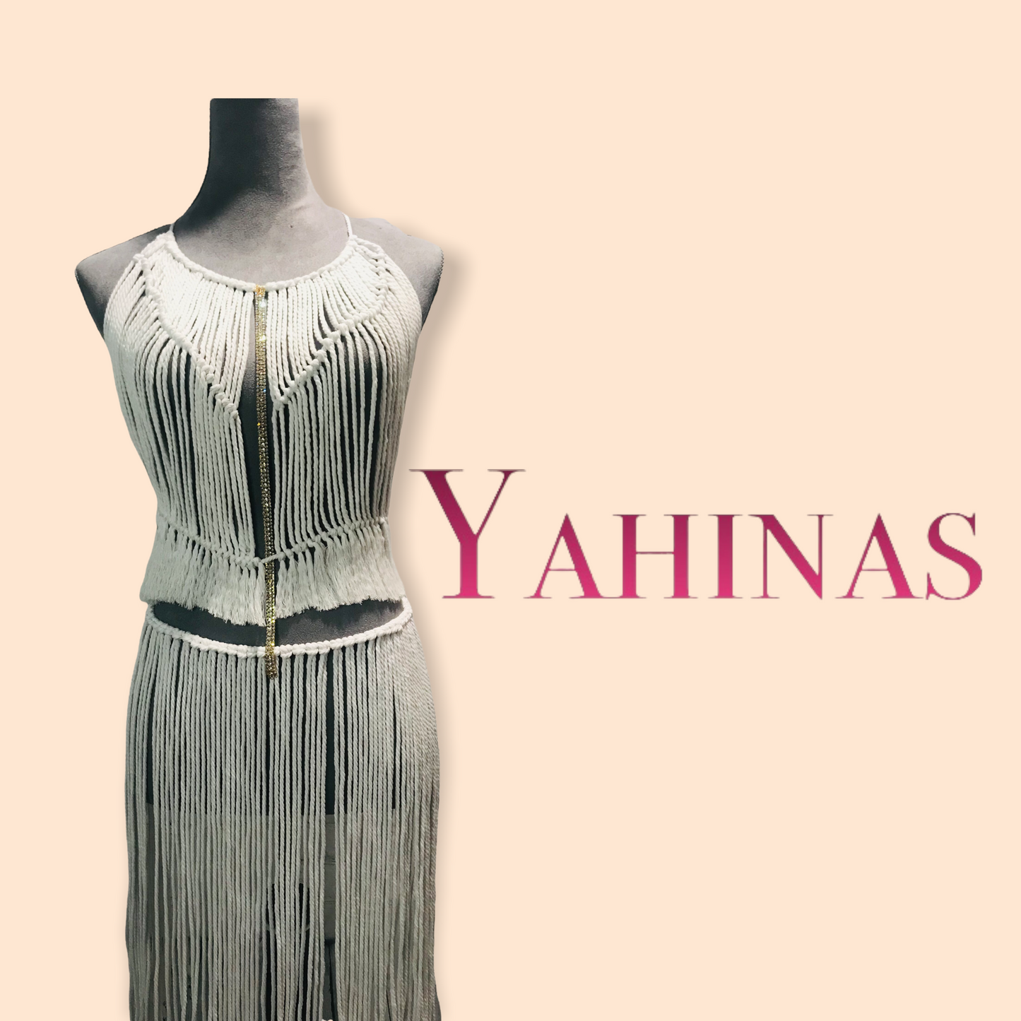 White Macrame dress overlay – Yahinas