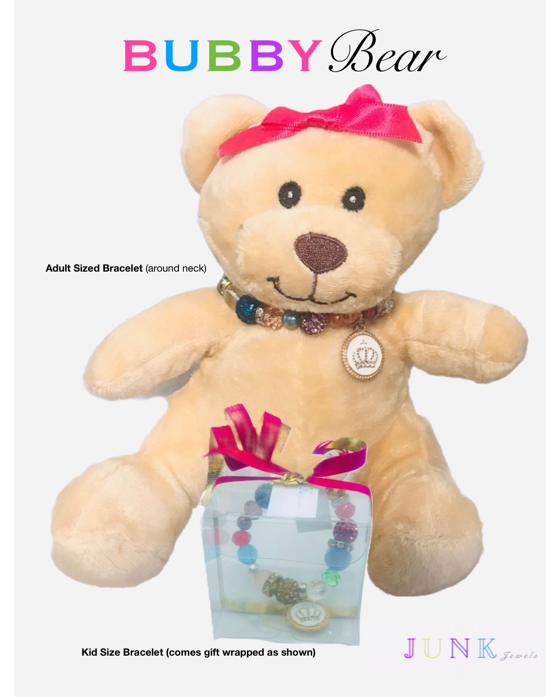 Kids Bubbe Bear (comes with 2 bracelets)